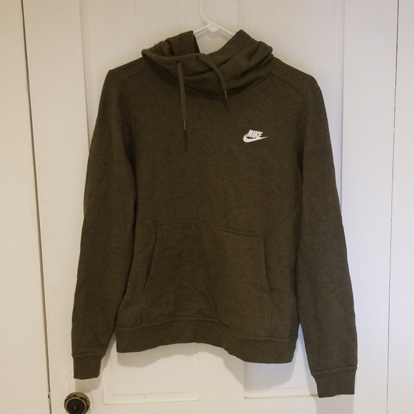 nike olive green hoodie mens